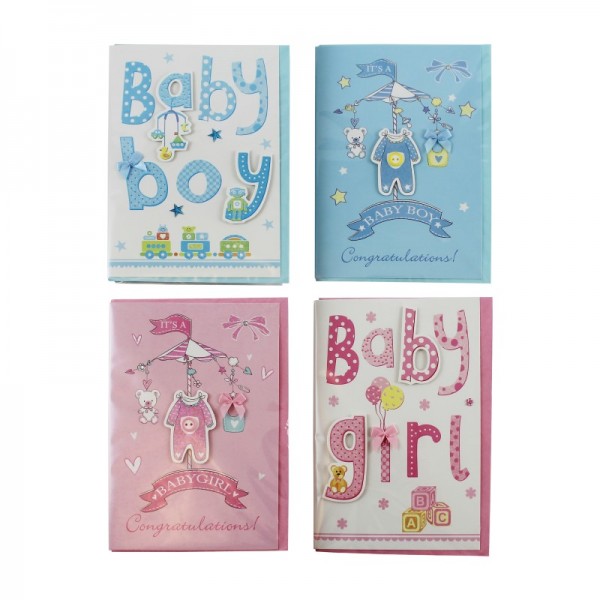 Baby Boy/girl Asstd Cards (24)