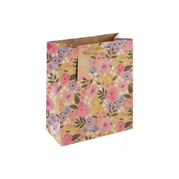 Kraft Floral Medium Bag (12)