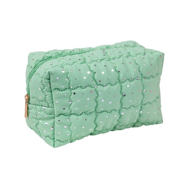 Green Quilted Toiletry Bag (6)