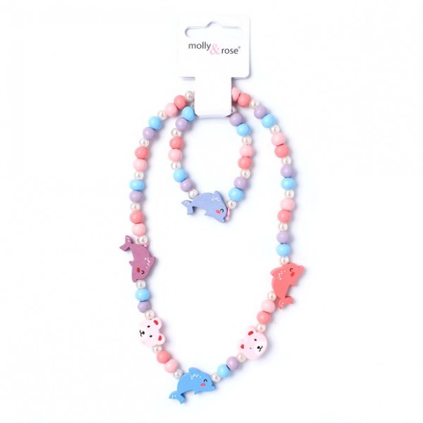 Dolphin Necklace & Bracelet Set - (3)