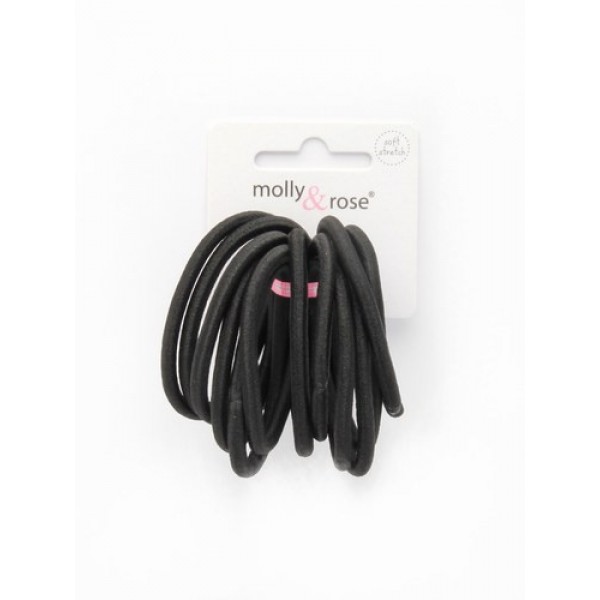 Elastics - Black - Card Of 12 4mm (6)