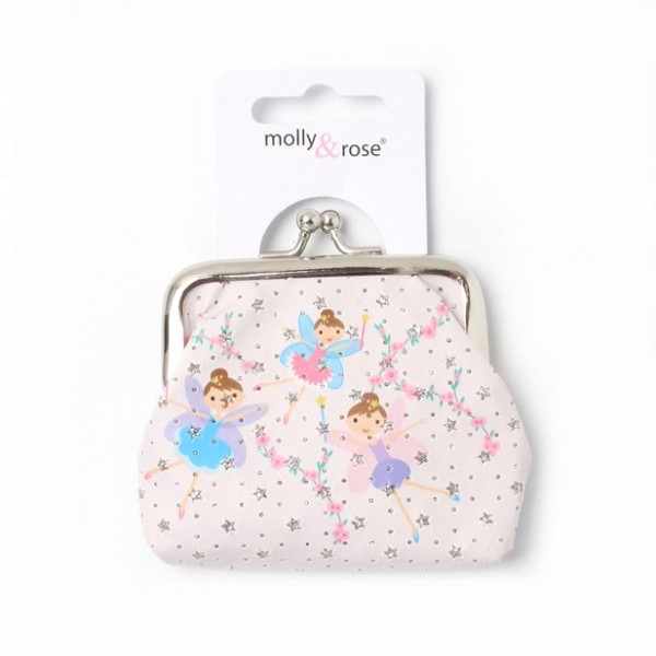 Purse / fairy princess printed fabric coin purse with clasp (6)