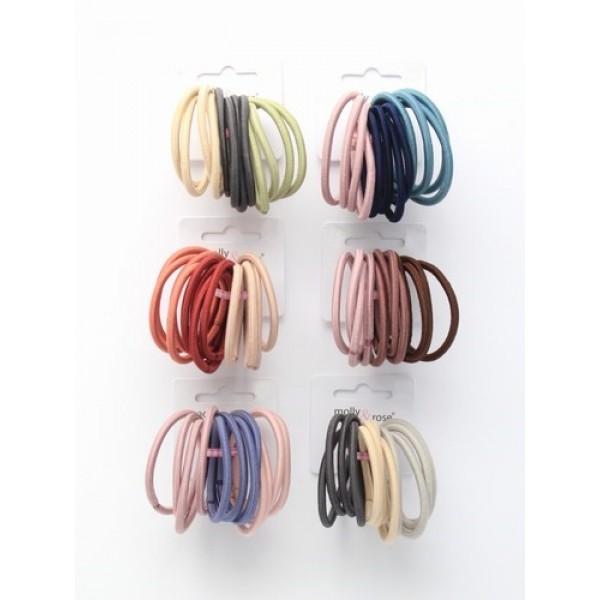 Elastics - Assorted - 4mm Thick - Card Of 12 (6)