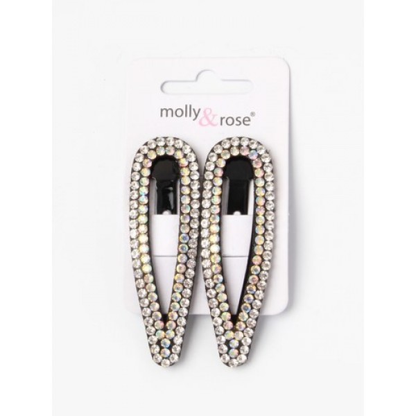 Card Of 2 Black Diamante Sleepies 7cm