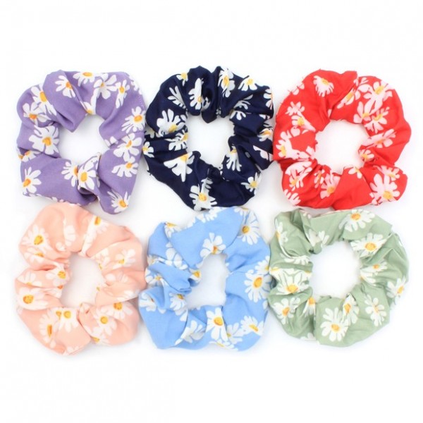 10cm Daisy Print Scrunchy (6)