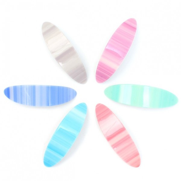 Barrette / oval barrette clip 9cm (6)