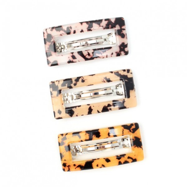 Open Rectuangular Style French Tort Barrette Clip 7.5cm 