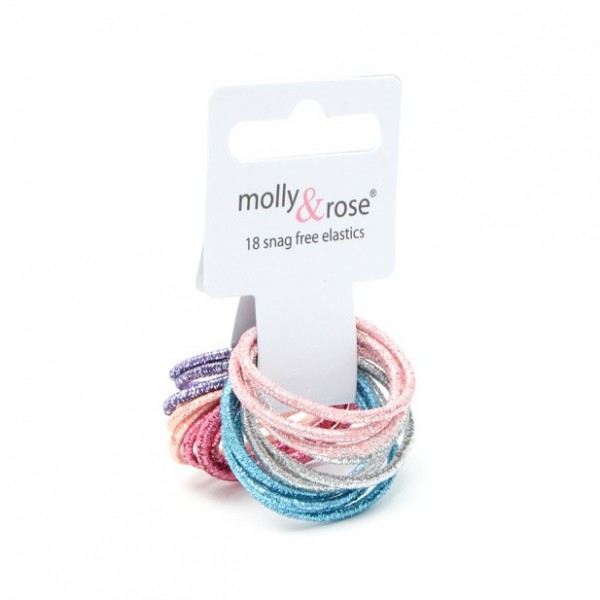 Elastics / card of 18 mixed glitter elastics (6)