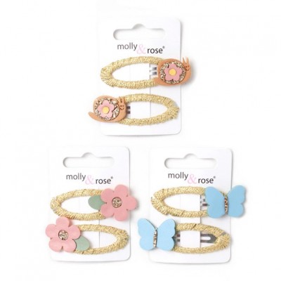 Sleepies / card of 2 animal / flower motif sleepies (6)