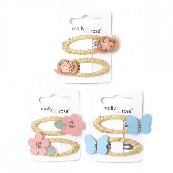 Sleepies / card of 2 animal / flower motif sleepies (6)