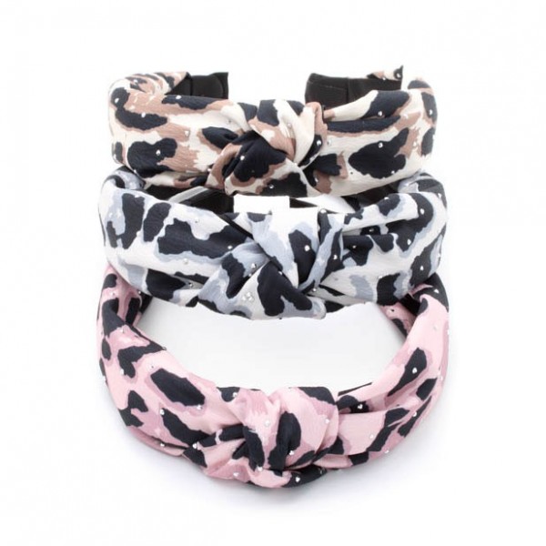 3cm Wide Animal Print Knotted Aliceband