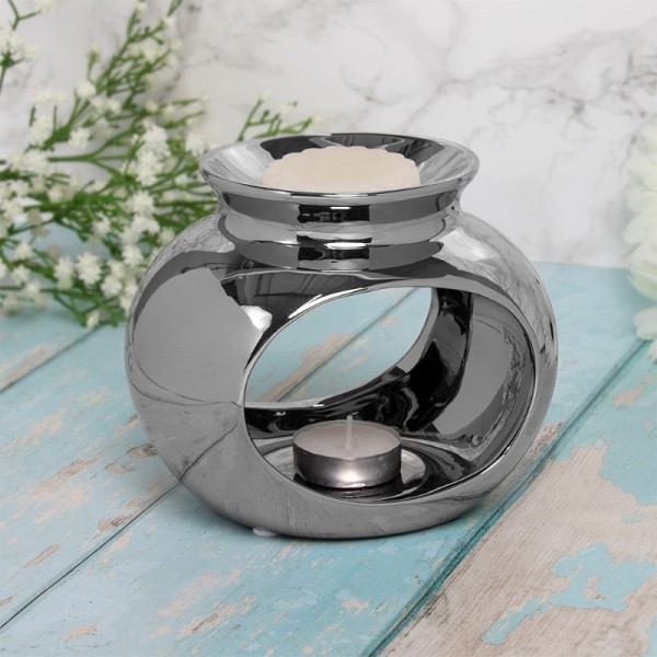 Wax Oil Warmer Silver Orb (6)