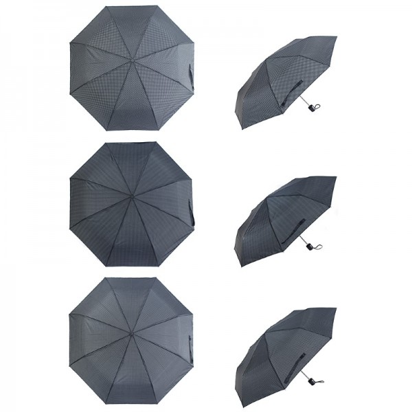 Folding Umbrella Black 3 Asst (12)
