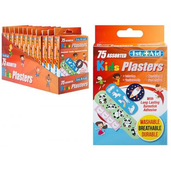 75pc Assorted Kiddies Plasters (24)