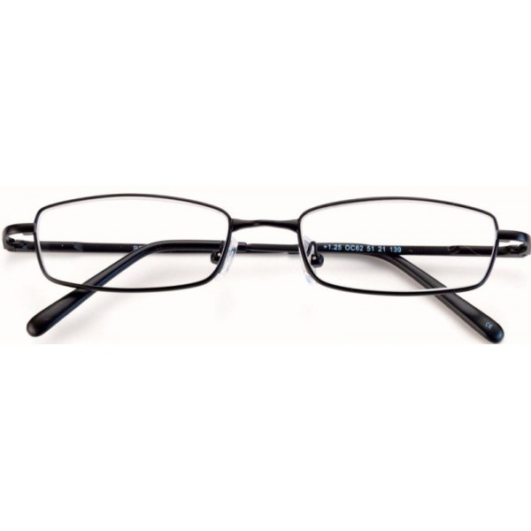 Readyspex Black Sprung Unisex Reading Glasses +1.25