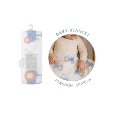 Farm Friends Tractor Baby Blanket (6)