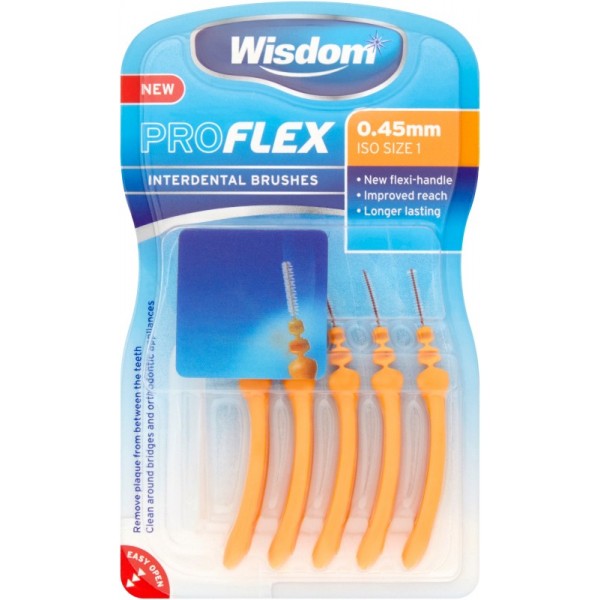 Wisdom Pro Flex Interdental Brush 0.45mm 