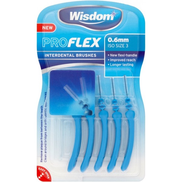 Wisdom Pro Flex Interdental Brush 0.6mm 