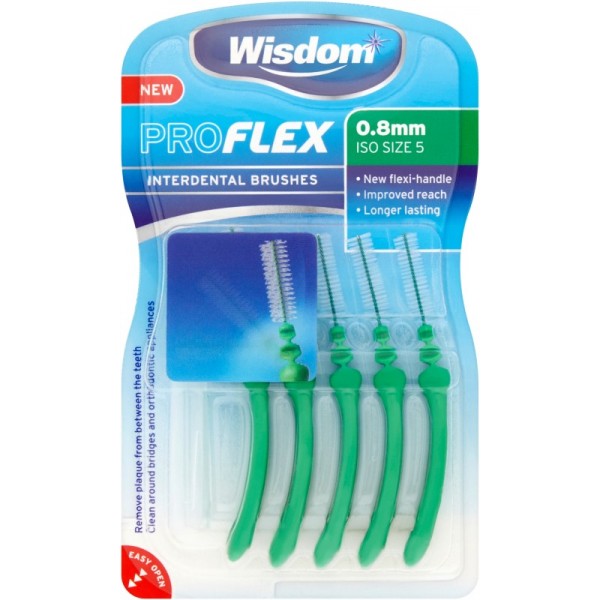 Wisdom Pro Flex Interdental Brush 0.80mm 