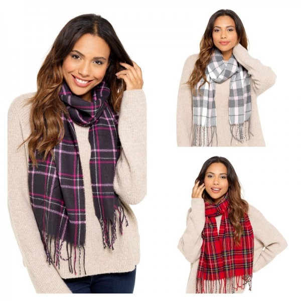 Ladies Checked Scarf (12)