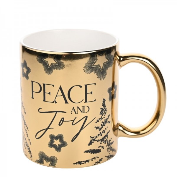 Ceramic Gold Mug - Peace & Joy (6)
