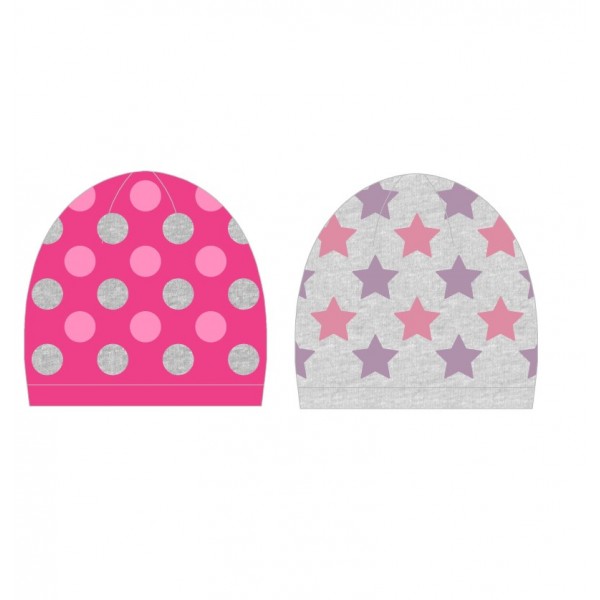 Girls Spot & Star Beanie Hat (Zero Vat)