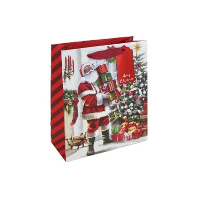 Joyful Santa Med Bag X2 Asstd  (12)