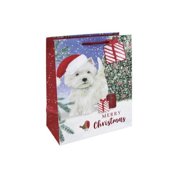 Westie White Kraft Medium Bag  (12)