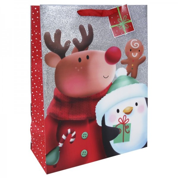 Xmas Pals Glitter Xl Bag  (12)