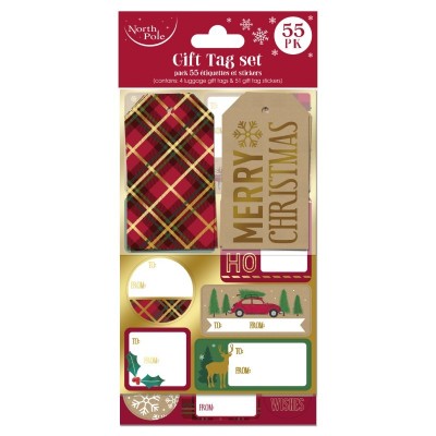 55pk Tartan Tag And Sticker Set  (12)
