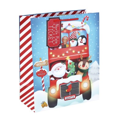 Santa Fri Bus Wide Large Gift Bag (12)