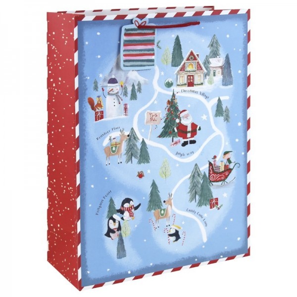 North Pole White Kraft Xl Bag  (12)