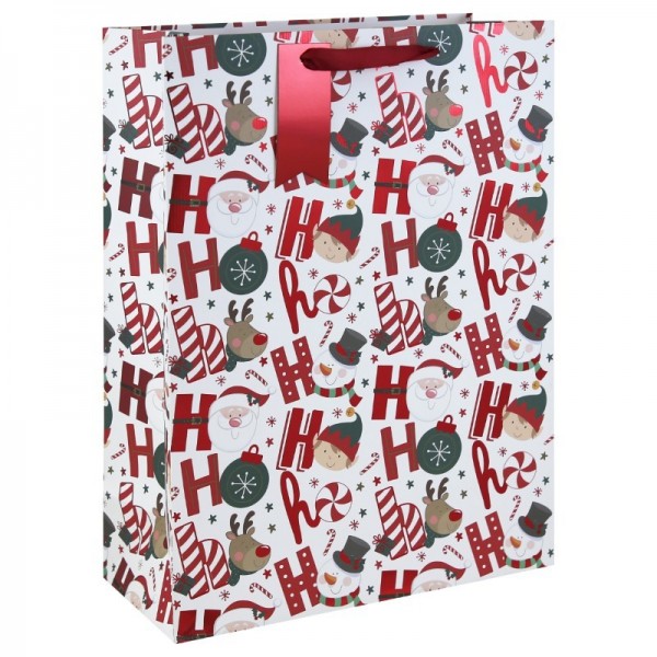 Hohoho White Kraft Xl Bag  (12)