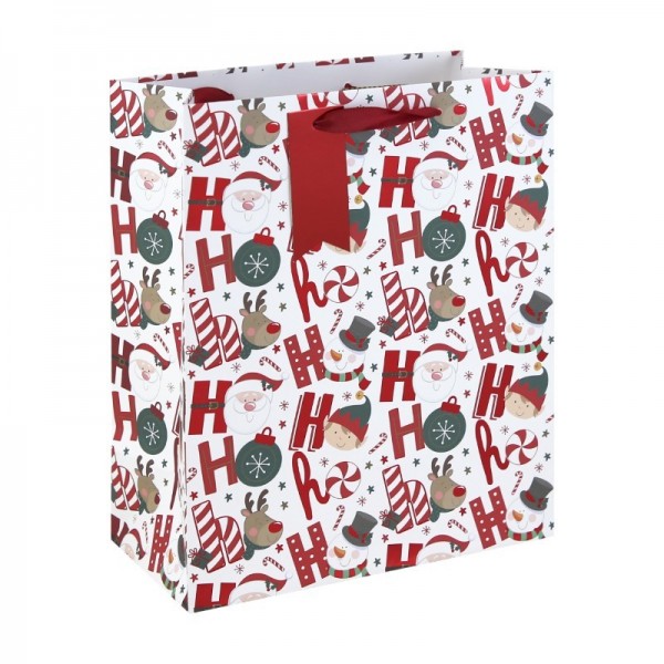 Hohoho White Kraft Large Bag  (12)