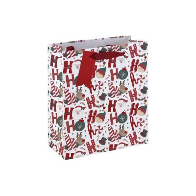 Hohoho White Kraft Medium Bag  (12)