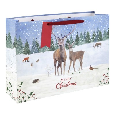 Winter Deer Wht Kraft Xl Shopper  (12)