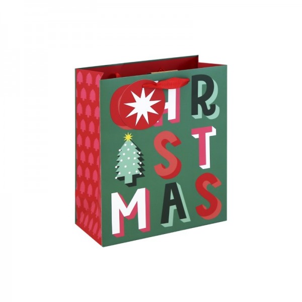 Merry Xmas Brights Wide Med Bag  (12)