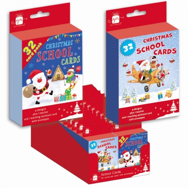 Cards 32 School Cute Santa&fri (24)