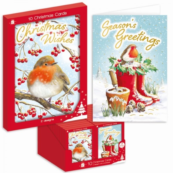 Cards Pk10 Sq Robins 2 Des (24)