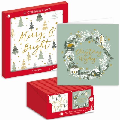 Cards Pk10 Sq Nordic Noel 2 Des (24)