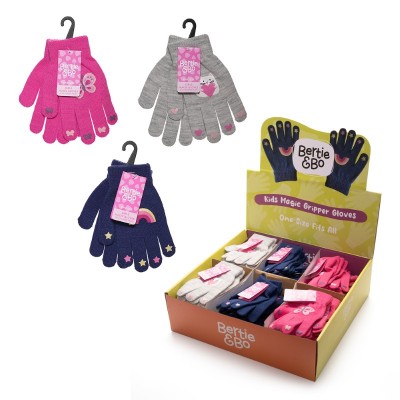 Girls Thermal Magic Gripper Gloves In Display Unit (48)