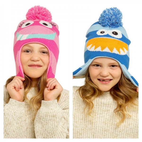 Kids Monster Hat With Bobble (12)- Zero Vat
