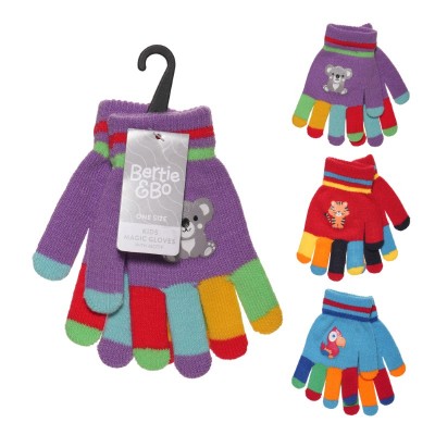 Kids Magic Striped Glove With Motif (12)