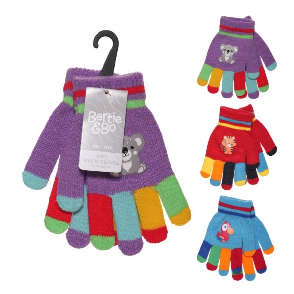 Kids Magic Striped Glove With Motif (12)