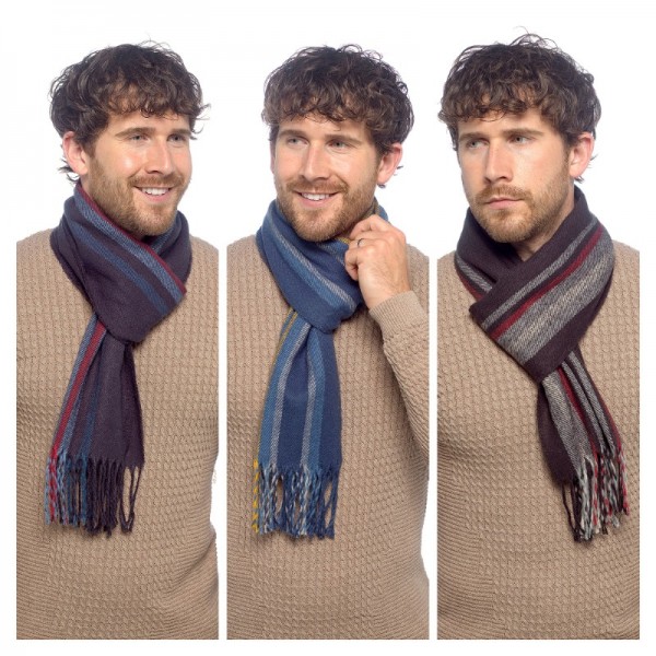 Mens Stripe Scarf