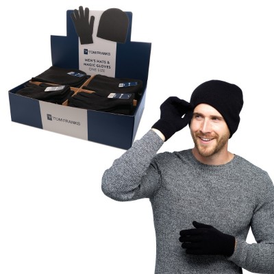 Mens Hat & Gloves In Display Unit