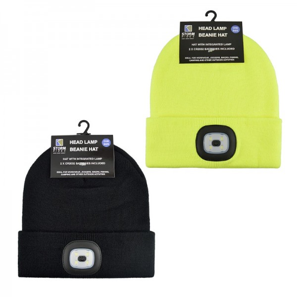 Adults Neon Yellow LED Hat