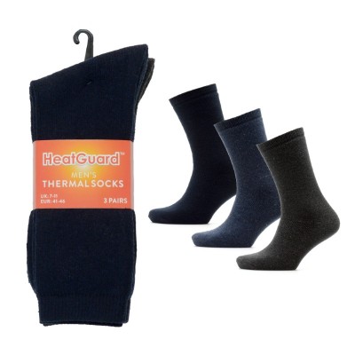 Mens 3pk Asstd Colour Thermal Socks