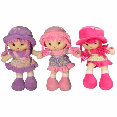36cm Flower Print RAG Dolls 3 Asstd (12)