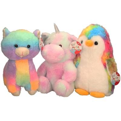 28cm Soft Tie Dye Animals 3 Asstd (12)